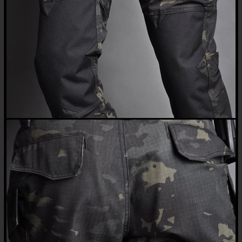 Men Jogger Tactical Pants Camouflage Military Cargo Sweatpants Loose