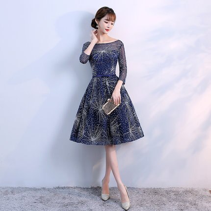 Homecoming Dresses: Elegant Sweetheart Short Prom Dresses Navy Blue