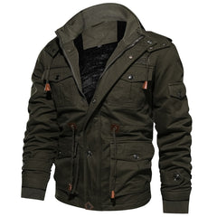 Winter Parkas Mens Casual Thick Warm Bomber Jacket Mens Outwear Fleece