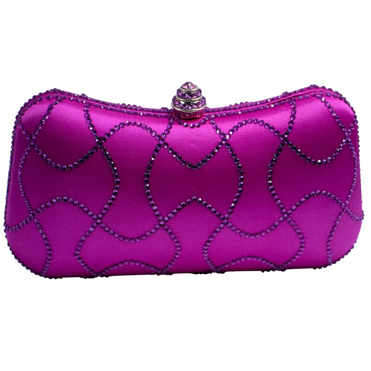 Flower Emerald Dark Green Rhinestone Crystal Clutch Evening Bags for Womens