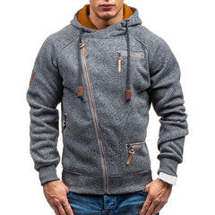 Hoodie Men Autumn Casual Solid Long Sleeve Mens Hoodies