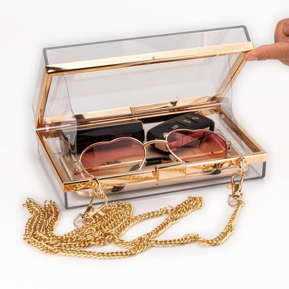 Women Acrylic Clear Purse Cute Transparent Crossbody Bag Lucite See Through