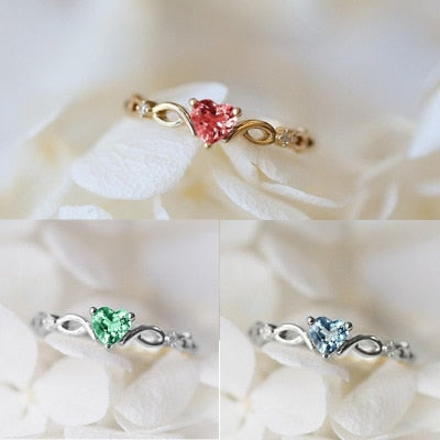 Simple Heart Ring For Women Female Cute Finger Rings Romantic