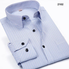 Spring Autumn Men Plaid/Striped Shirts Men