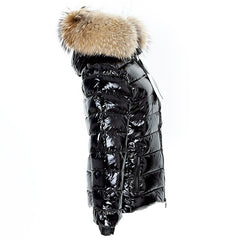 Winter Jacket Women Real Fur Coat Parkas Duck Down Lining Coat