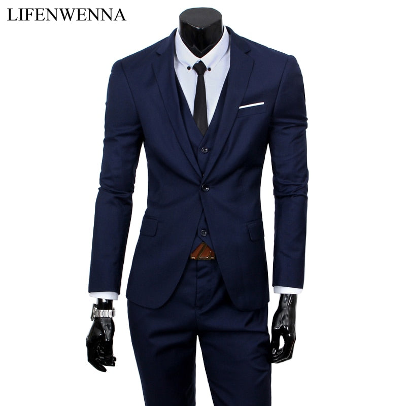 Tuxedo for Mens: Men Suits One-Buckle Brand Suits Jacket Formal Dress Men Suit