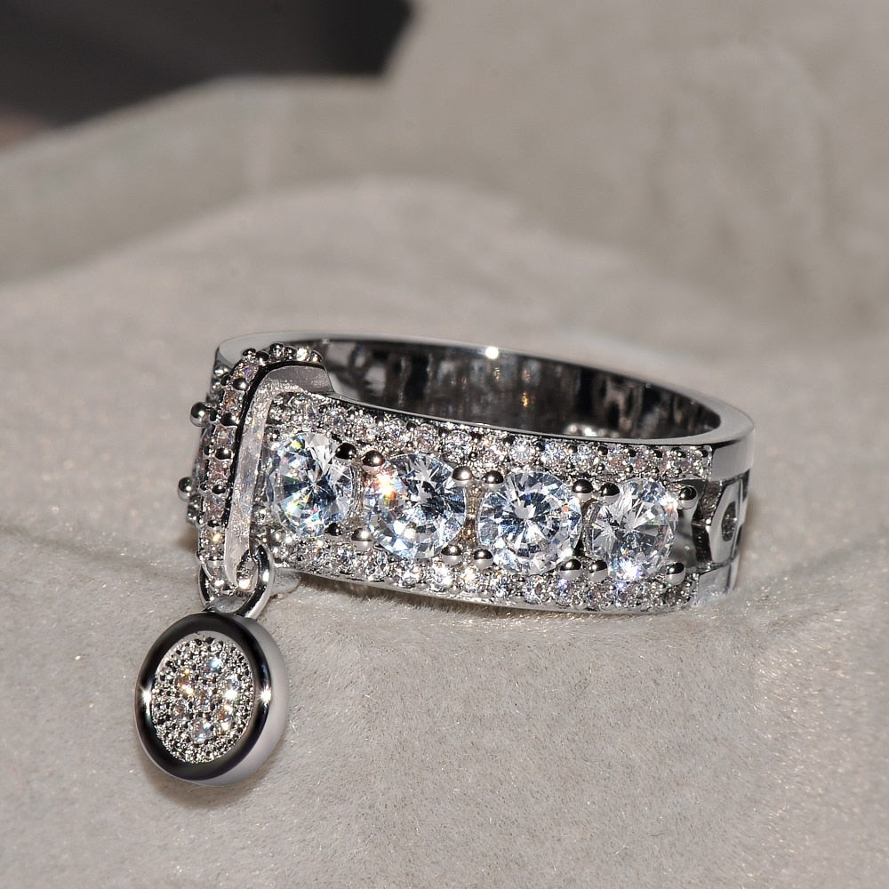 Vintage Rose Gold Filled Wedding Rings For Women Fashion Jewelry