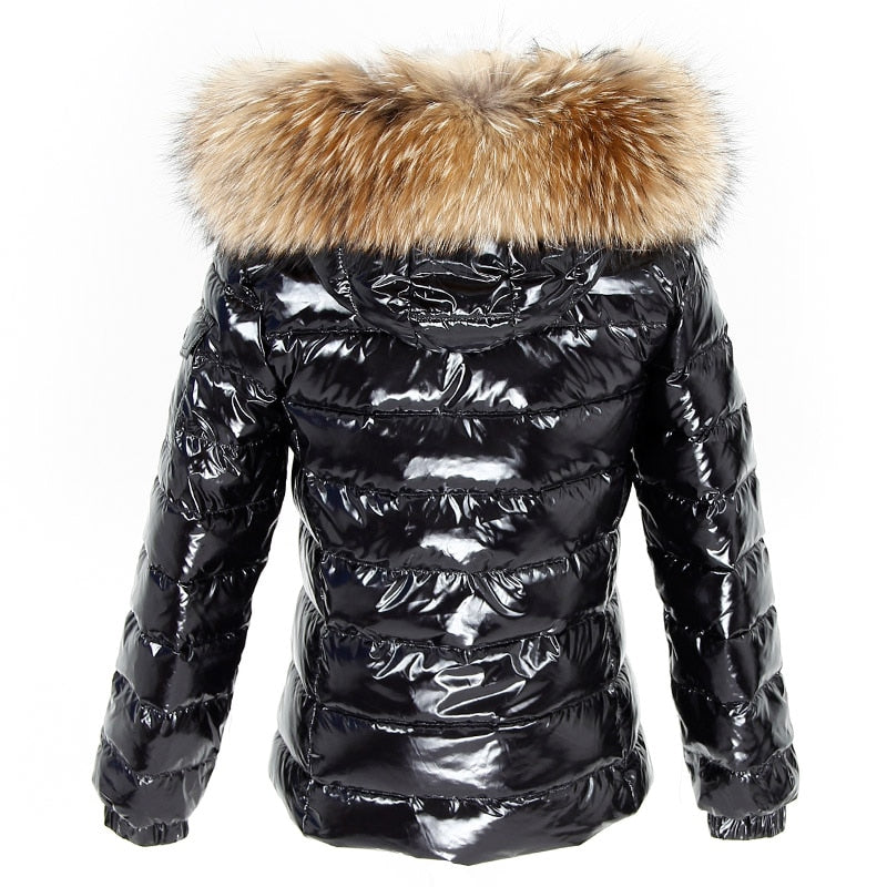Winter Jacket Women Real Fur Coat Parkas Duck Down Lining Coat