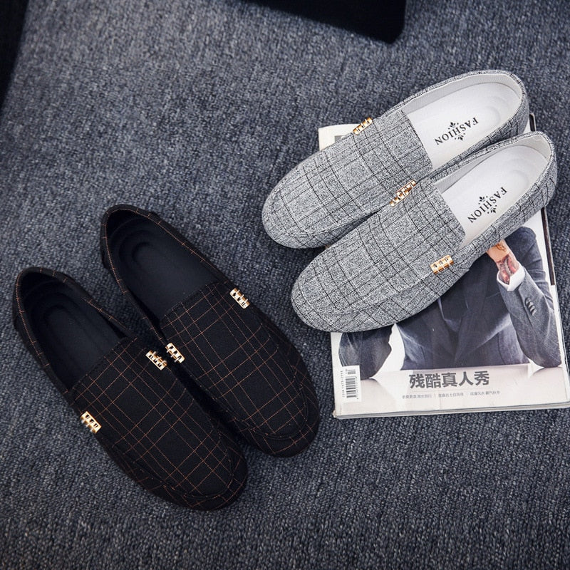 Men Casual Shoes Spring Summer Men Loafers Slip On Light Canvas