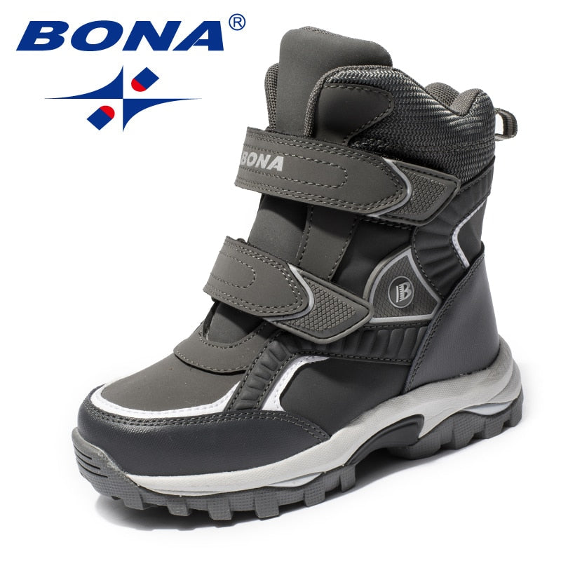 Classics Style Children Boots Hook &amp; Loop Boys Snow Boots