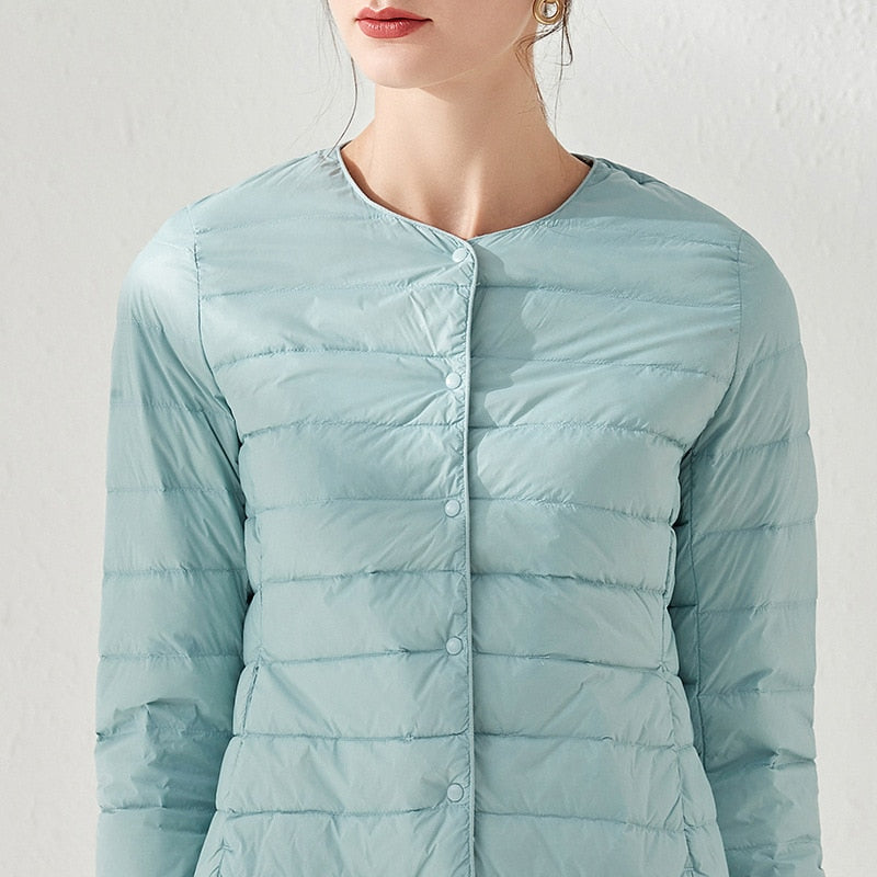 Ultra Light Down Women Matt Fabric Lightweight Coat Warm