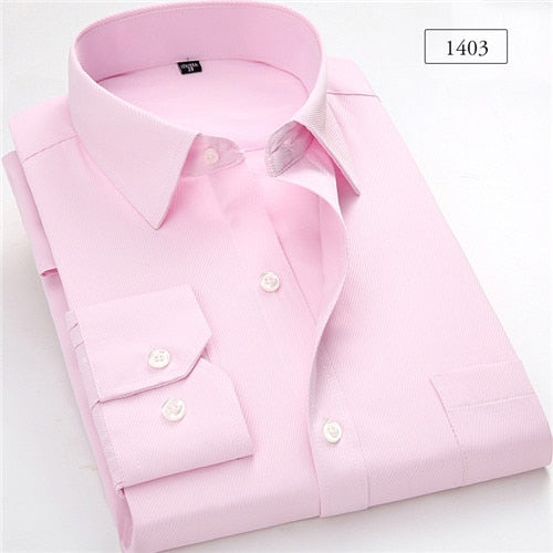 mens work shirts Brand soft Long sleeve square collar regular