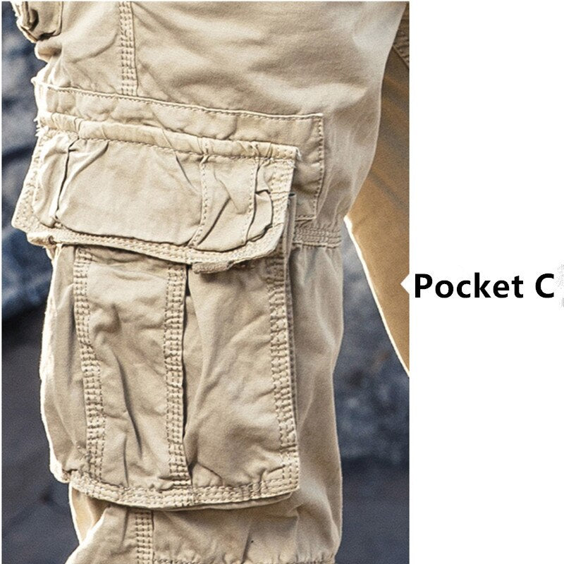 Men Cargo Pants Mens Casual Multi Pockets Military Large size 40
