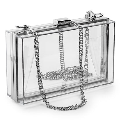 Women Acrylic Clear Purse Cute Transparent Crossbody Bag Lucite See Through