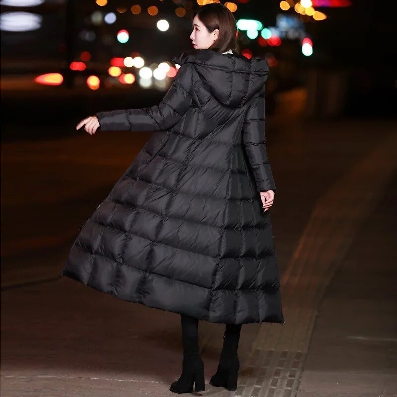 Winter Jackets Women Coat Female Slim Parka Over-Knee Cotton Coat