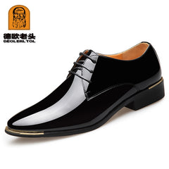 Men's Quality Patent Leather Shoes White Wedding Shoes