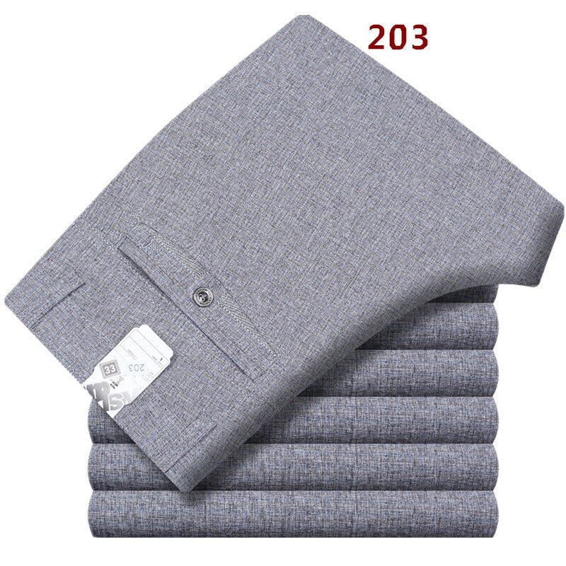 Spring summer Suit Pants For Men Loose Men Dress Pants Classic Straight Formal Mens