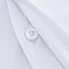 Men's Classic French Cuffs Solid Dress Shirt Covered Placket Formal Business