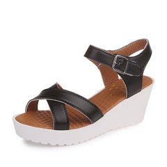 Women Sandals Casual Woman Shoes Platform Summer Wedges Sandals Peep Toe Ladies Shoes Black Size 35-44