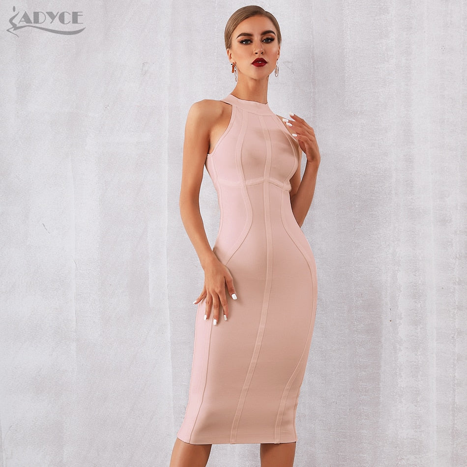 White Women Bodycon Bandage Dress Elegant Tank