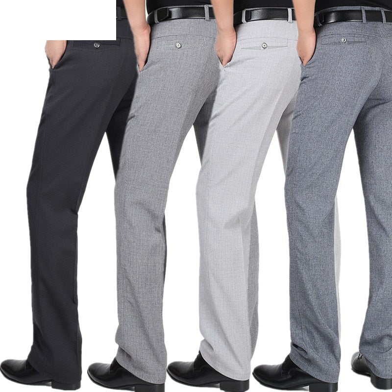 Spring summer Suit Pants For Men Loose Men Dress Pants Classic Straight Formal Mens