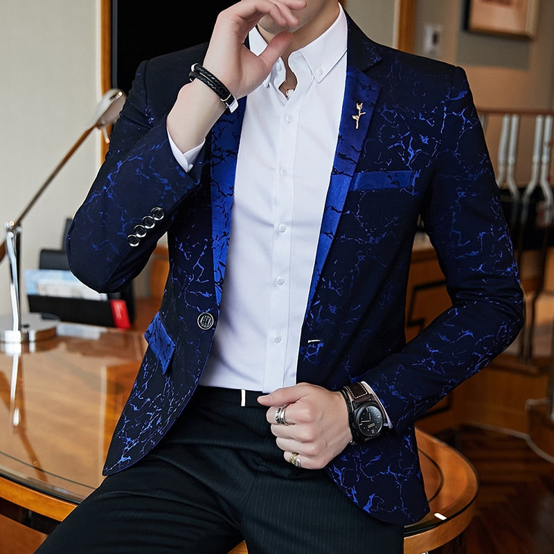 Luxury banquet party suit jacket evening dress fashion jacquard casual business