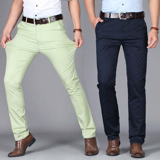 Mens suit pants casual office high quality cotton trousers business pants