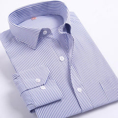 Spring Autumn Men Plaid/Striped Shirts Men