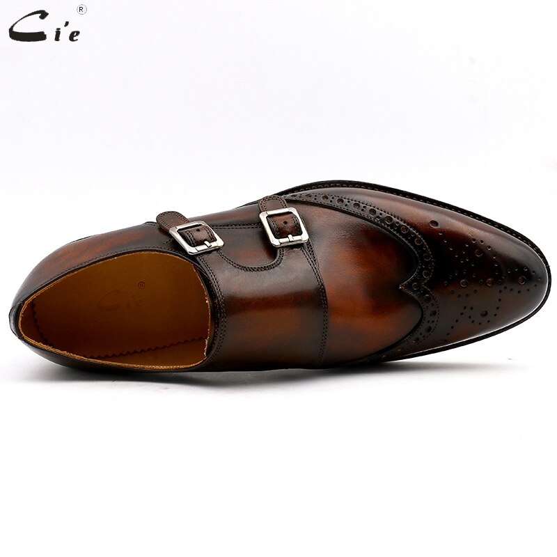 Round Toe Brogues Full Grain Genuine Calf Leather Formal Shoes Custom