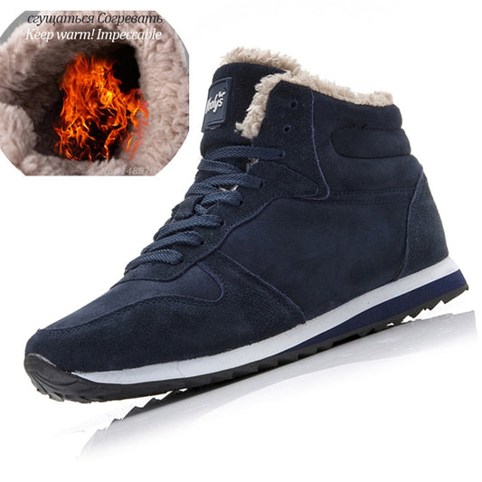 Men Boots Men Winter Shoes Plus Size Keep Warm Ankle Boots Hombre Leather