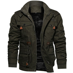 Winter Parkas Mens Casual Thick Warm Bomber Jacket Mens Outwear Fleece