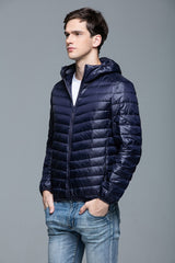 Man Winter Autumn Jacket White Duck Down Jackets Men Hooded Ultra Light