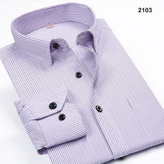 Spring Autumn Men Plaid/Striped Shirts Men