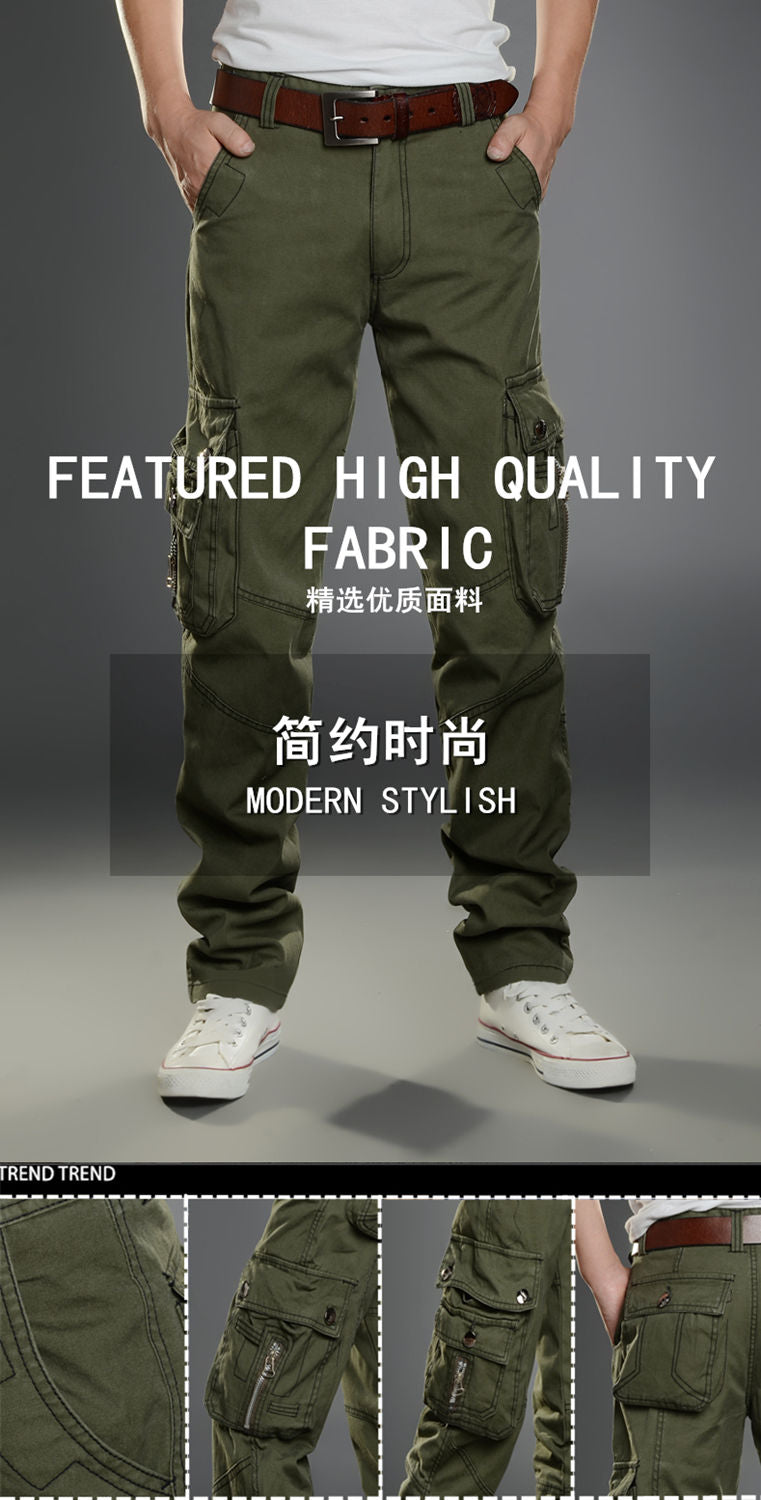 Cargo Pants Men Combat SWAT Army Military Pants Cotton Many Pockets