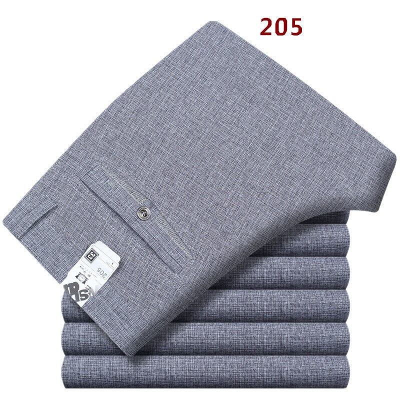 Spring summer Suit Pants For Men Loose Men Dress Pants Classic Straight Formal Mens