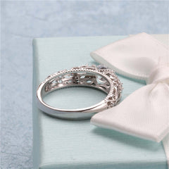 CC Vintage Rings For Women Palace Pattern Silver Color Wedding Engagement Ring