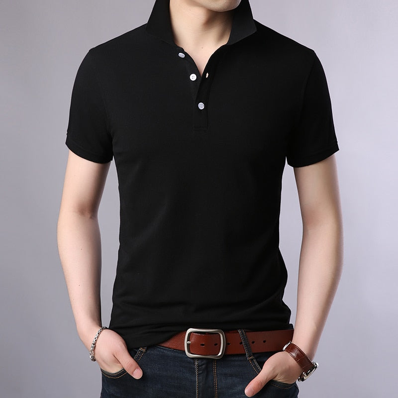 Fashion Brands Polo Shirt Men 100% Cotton Summer Slim Fit Short Sleeve