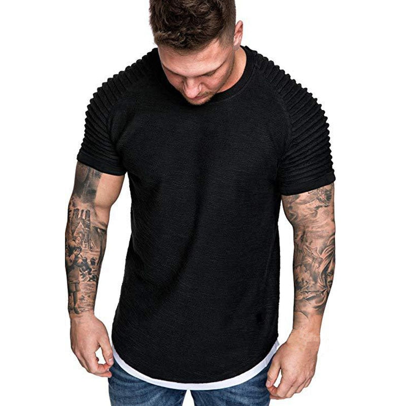 Summer Streetwear T-Shirts Mens Clothing M-3XL Casual Short Sleeve
