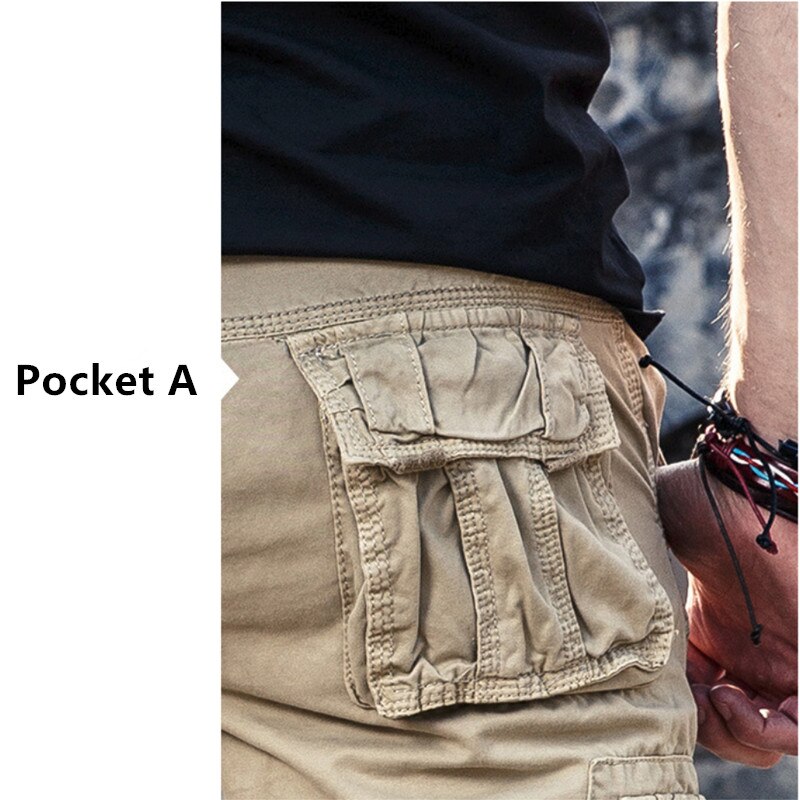 Men Cargo Pants Mens Casual Multi Pockets Military Large size 40