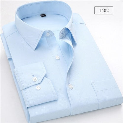 mens work shirts Brand soft Long sleeve square collar regular