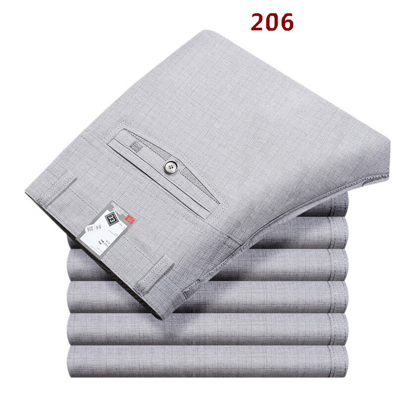 Spring summer Suit Pants For Men Loose Men Dress Pants Classic Straight Formal Mens