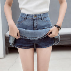 Shorts Skirt Women Summer Streetwear Ladies Short Skirts Jeans Casual All Match