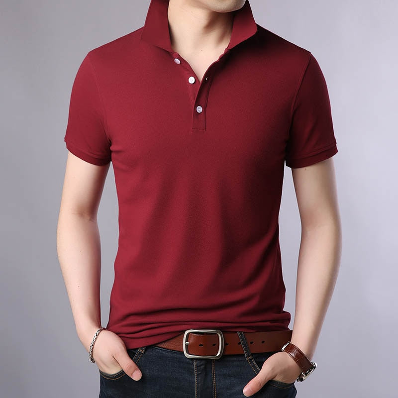 Fashion Brands Polo Shirt Men 100% Cotton Summer Slim Fit Short Sleeve