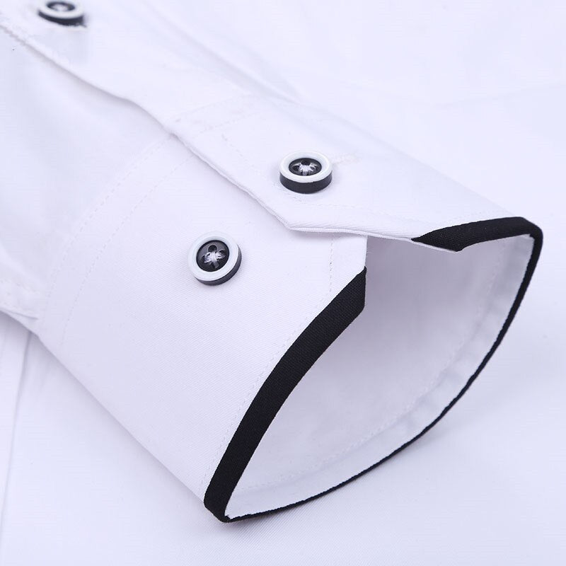 Fashion Stand Collar Long Sleeve Slim Fit soft comfortable men dress shirts