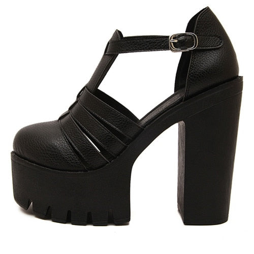 Summer Fashion High Platform Sandals Women Casual Ladies Shoes China Black