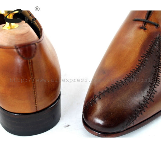 Full Grain Calf Leather Upper High Quality Blake Stitched Hand-Painted Men