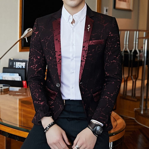 Luxury banquet party suit jacket evening dress fashion jacquard casual business
