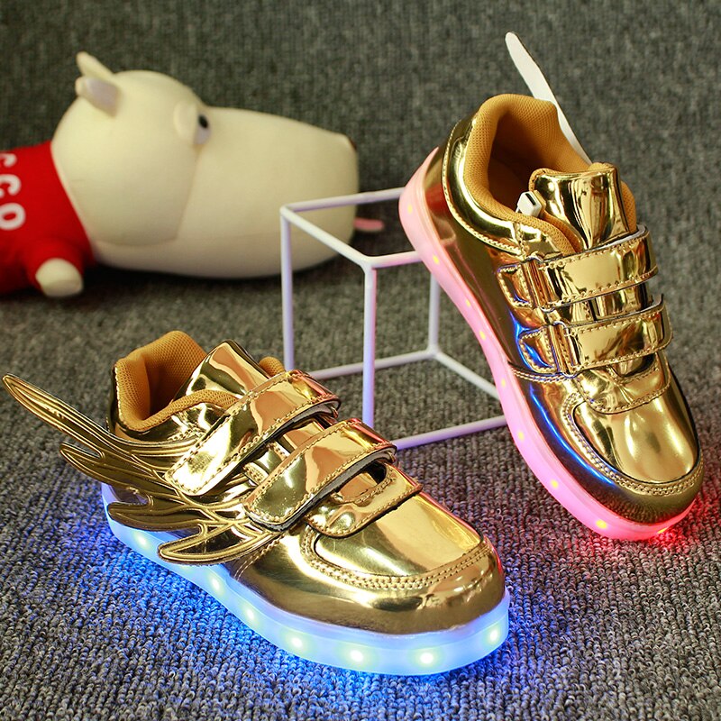 JawayKids usb charging glowing sneakers Kids Running led