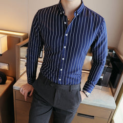 Business Men Shirt Brand Fashion Long Sleeve Dress Shirt for Men