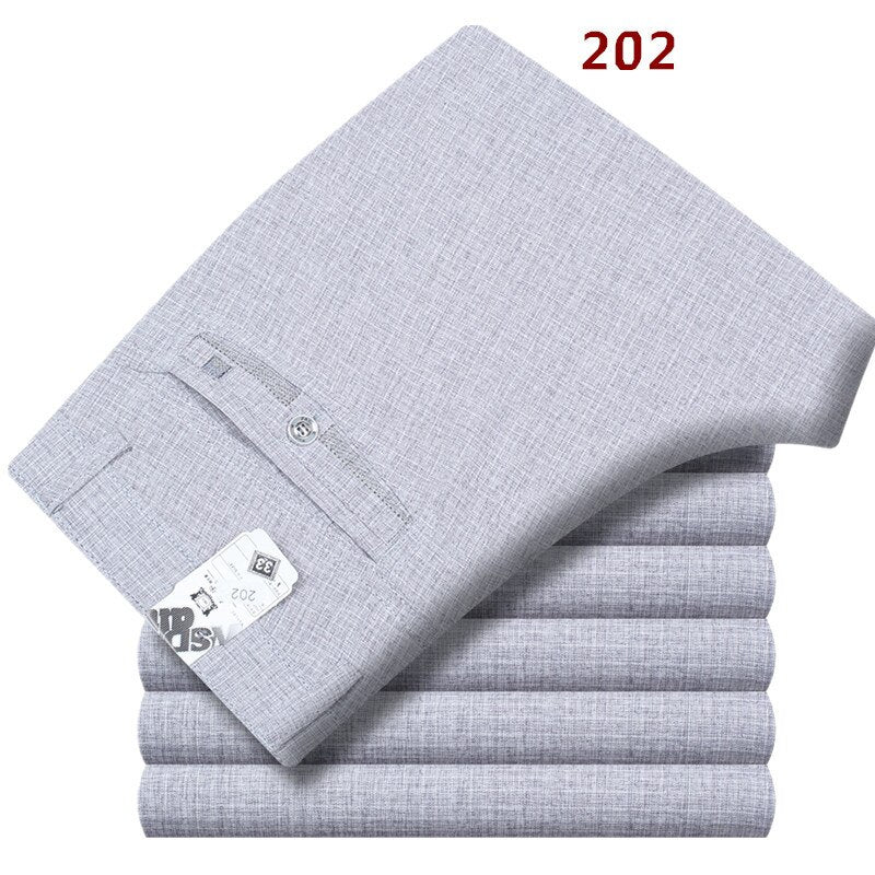 Spring summer Suit Pants For Men Loose Men Dress Pants Classic Straight Formal Mens